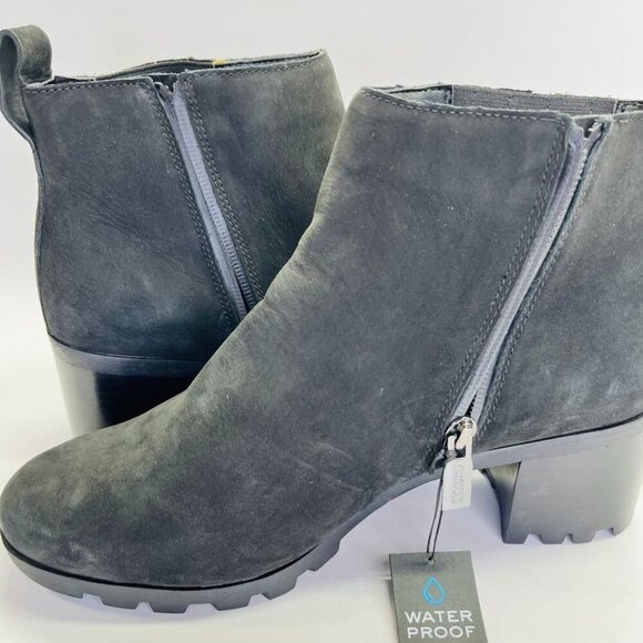 Vionic Wilma Women's Heeled Ankle Boot Size 9.5 in Black W Lug Sole Block Heel - Picture 9 of 16